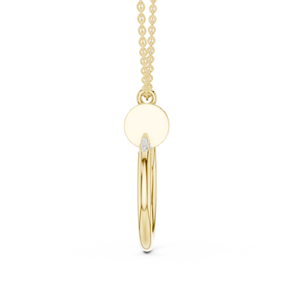 Delicate Open Circle Lab-Grown Diamond Pendant in Rose Gold