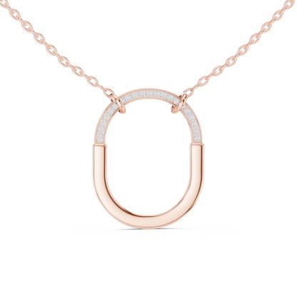 Delicate Tiffany Lab-Grown Diamond Pendant Necklace in 14K Rose Gold