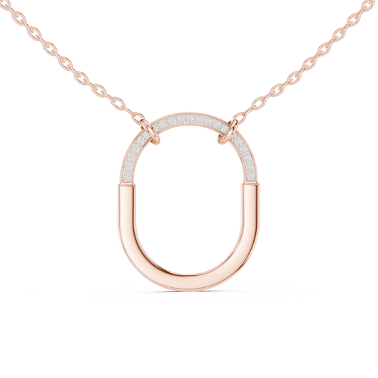 Delicate Tiffany Lab-Grown Diamond Pendant Necklace in 14K Rose Gold