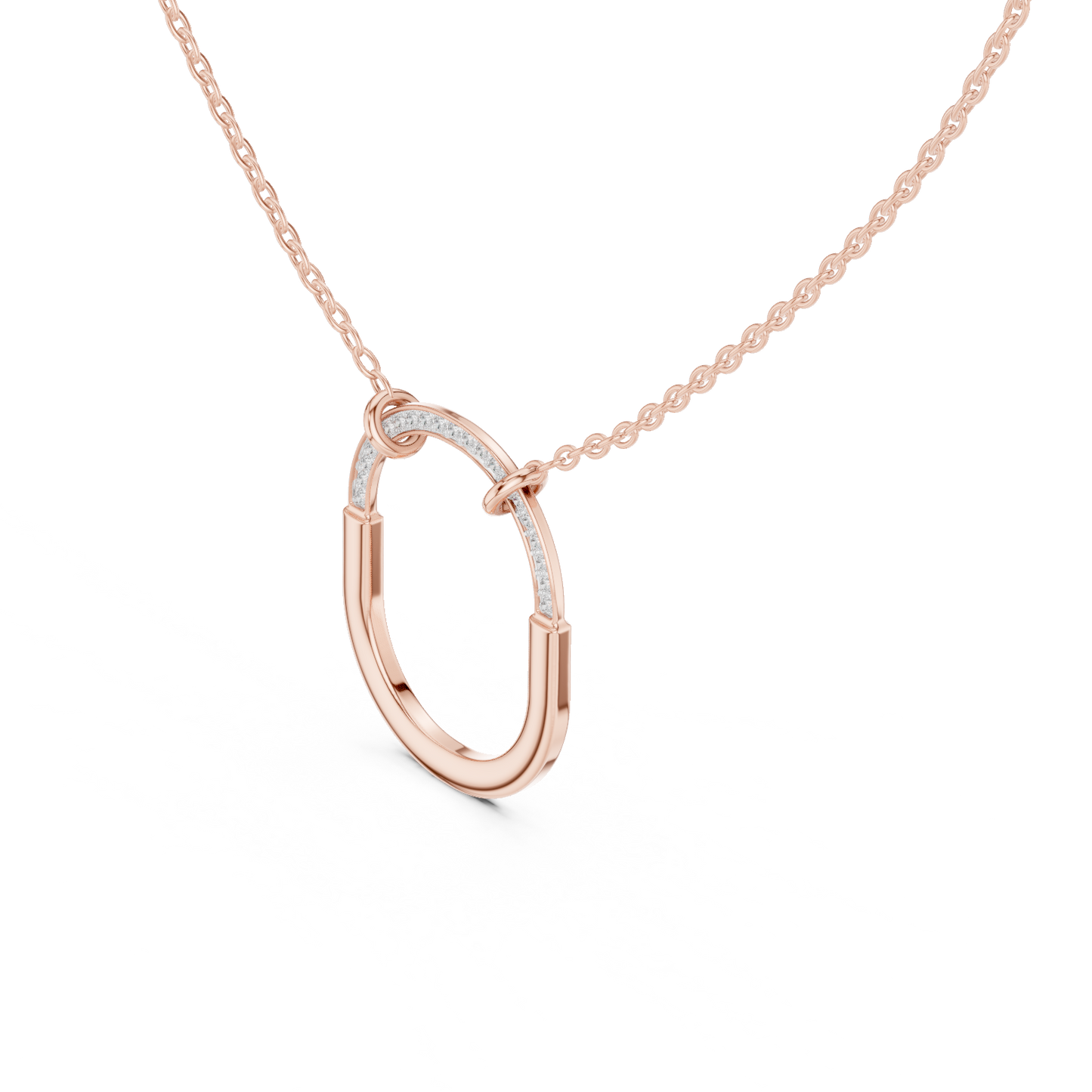 Delicate Tiffany Lab-Grown Diamond Pendant Necklace in 14K Rose Gold