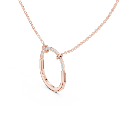 Delicate Tiffany Lab-Grown Diamond Pendant Necklace in 14K Rose Gold