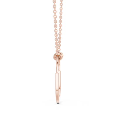 Delicate Tiffany Lab-Grown Diamond Pendant Necklace in 14K Rose Gold
