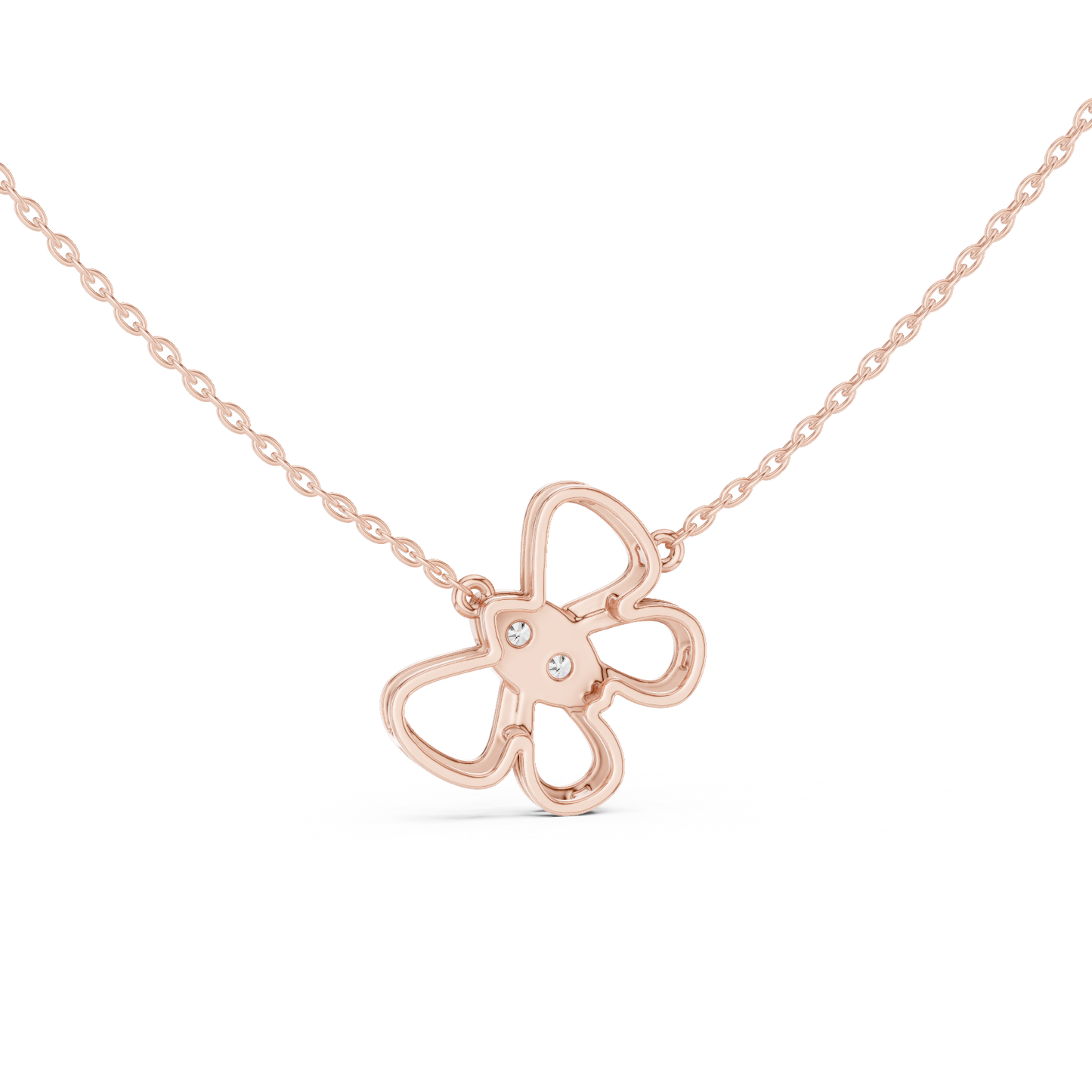 Casual Butterfly Lab Grown Diamond Pendant in Yellow Gold