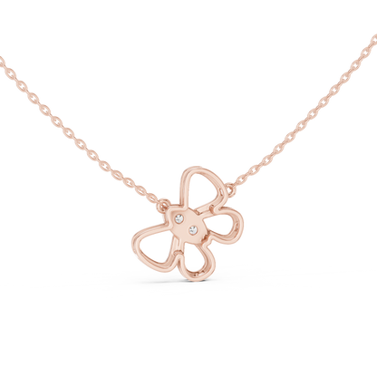 Casual Butterfly Lab Grown Diamond Pendant in Yellow Gold
