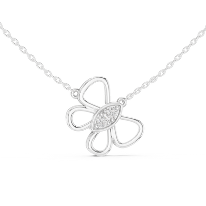 Casual Butterfly Lab Grown Diamond Pendant in Yellow Gold