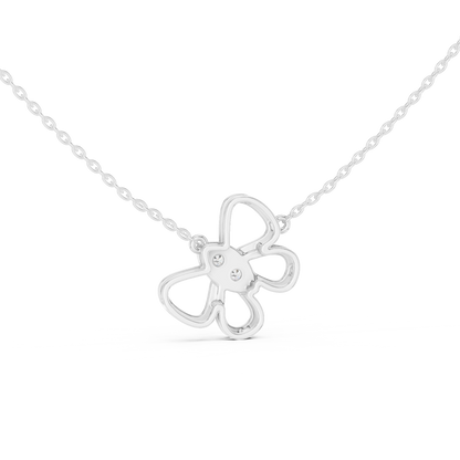 Casual Butterfly Lab Grown Diamond Pendant in Yellow Gold
