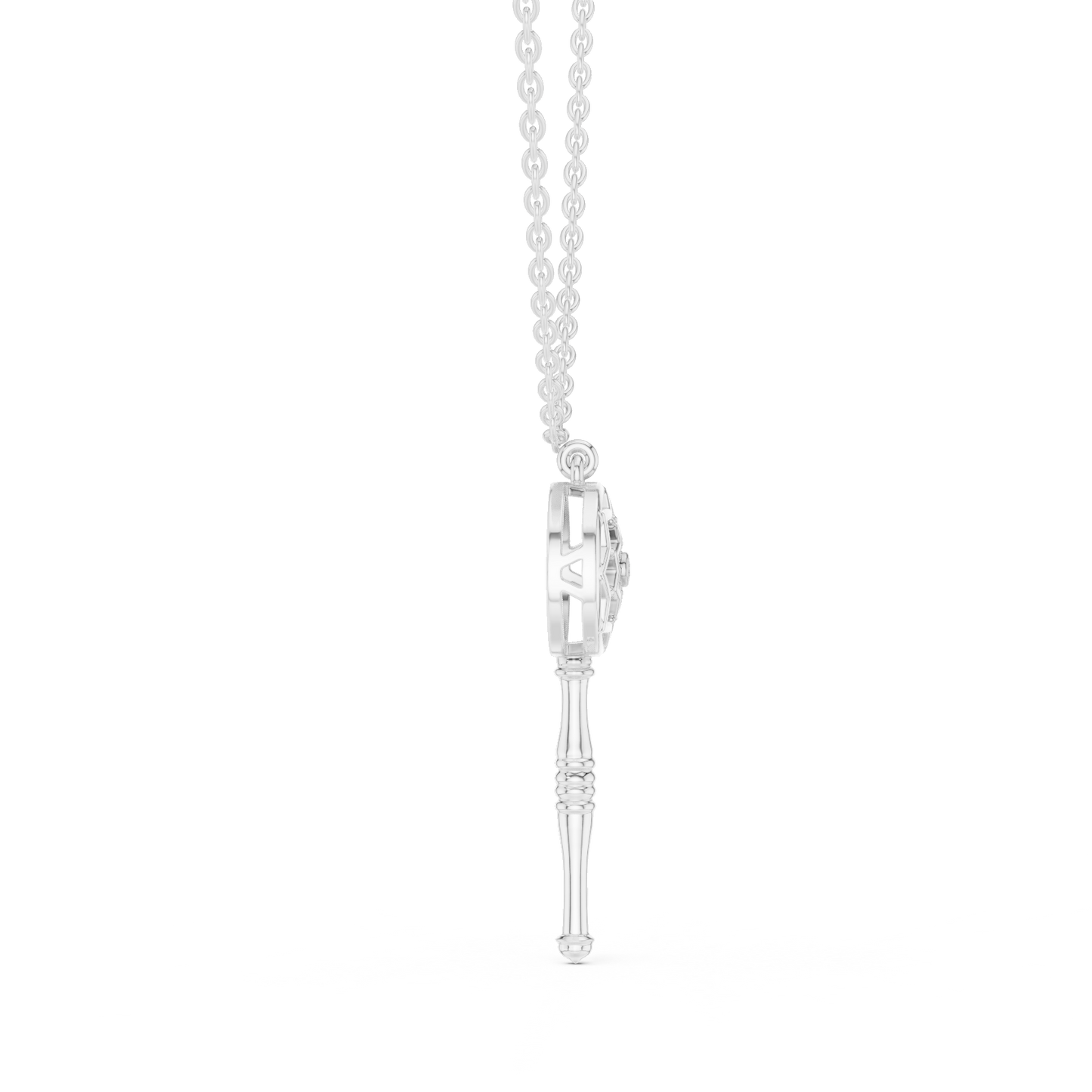 Casual Key Lab Grown Diamond Pendant in Rose Gold