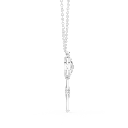 Casual Key Lab Grown Diamond Pendant in Rose Gold
