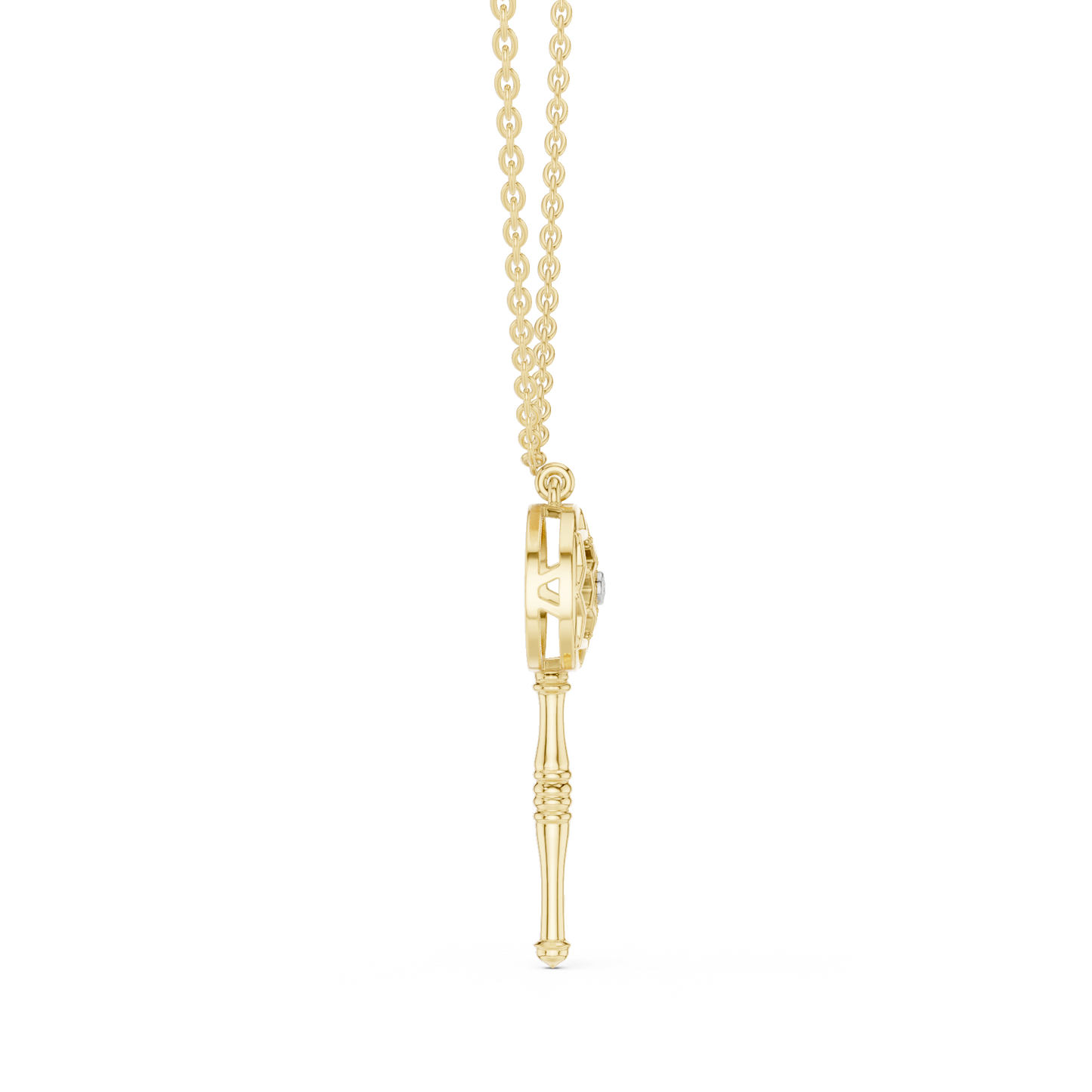 Casual Key Lab Grown Diamond Pendant in Rose Gold