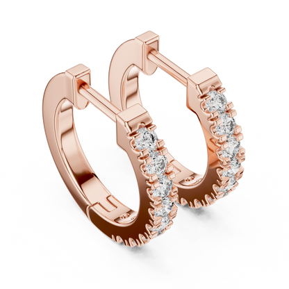 Round Lab Grown Diamond Hoop Earrings