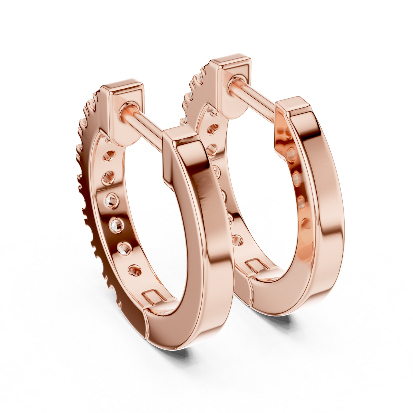 Round Lab Grown Diamond Hoop Earrings