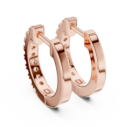 Round Lab Grown Diamond Hoop Earrings