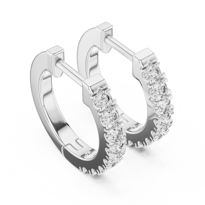 Round Lab Grown Diamond Hoop Earrings