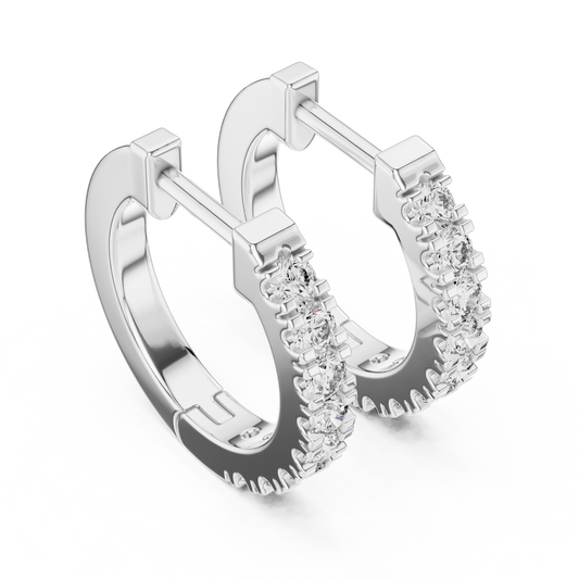 Round Lab Grown Diamond Hoop Earrings