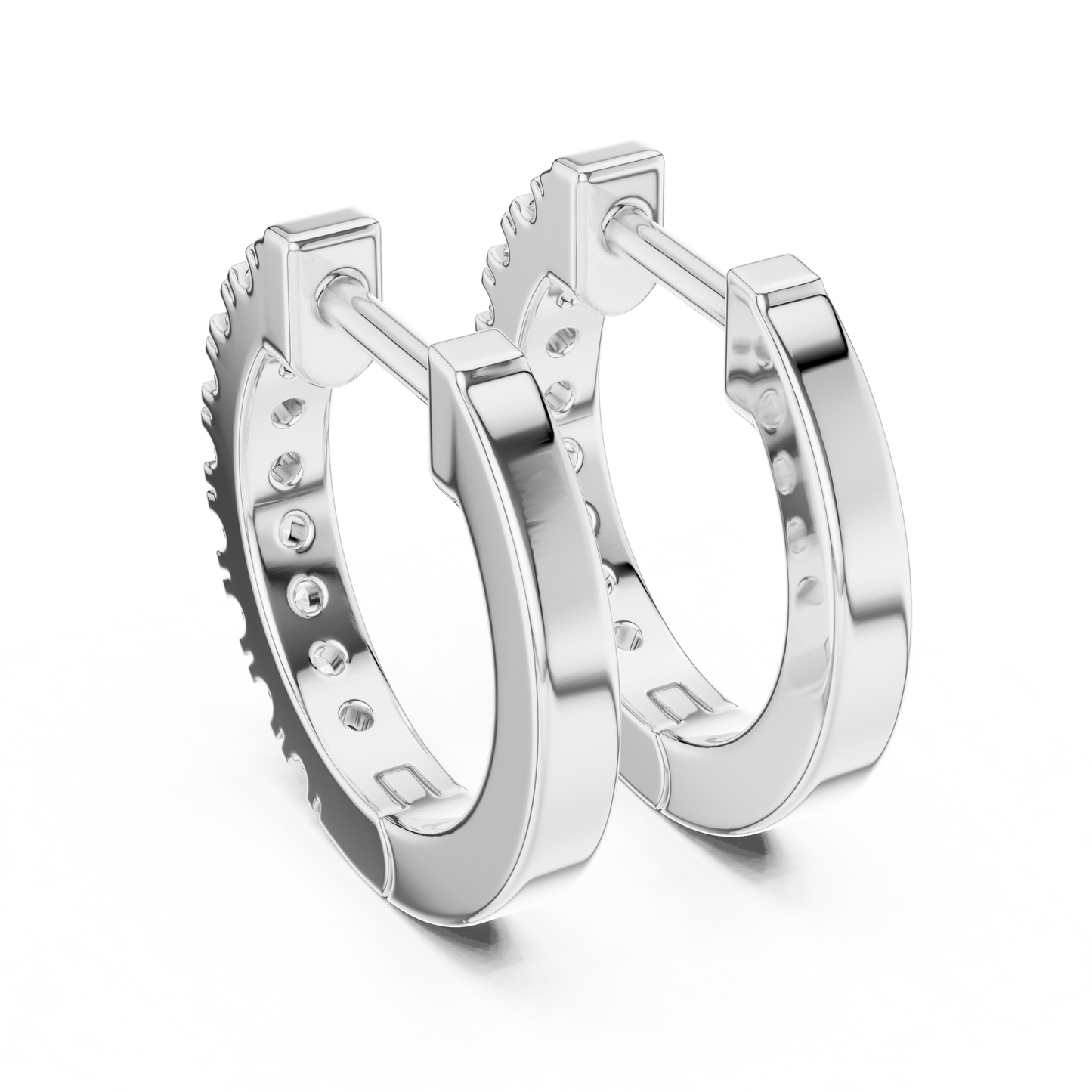 Round Lab Grown Diamond Hoop Earrings