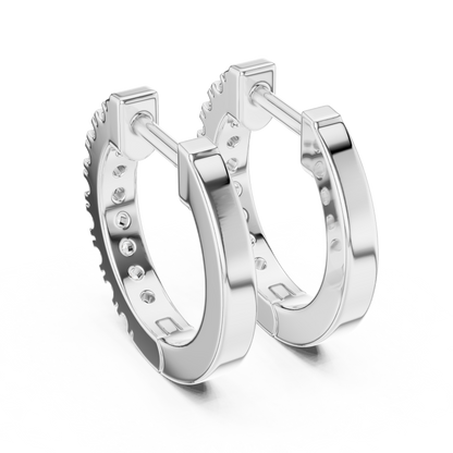 Round Lab Grown Diamond Hoop Earrings