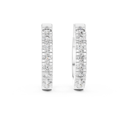 Round Lab Grown Diamond Hoop Earrings