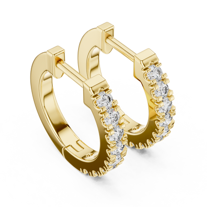 Round Lab Grown Diamond Hoop Earrings