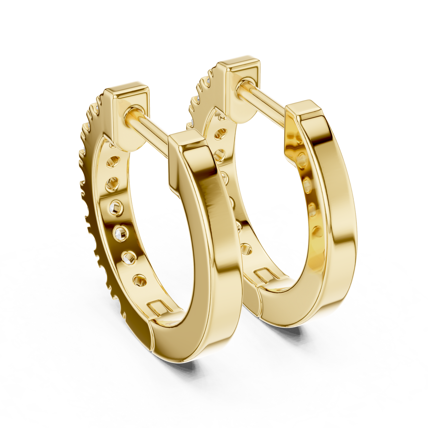 Round Lab Grown Diamond Hoop Earrings
