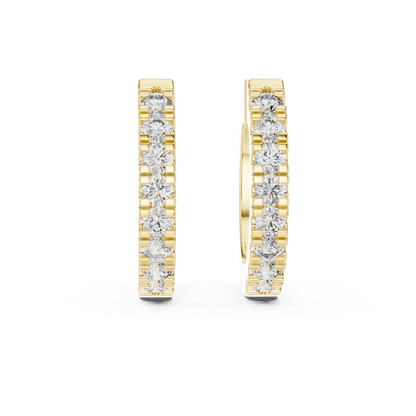 Round Lab Grown Diamond Hoop Earrings