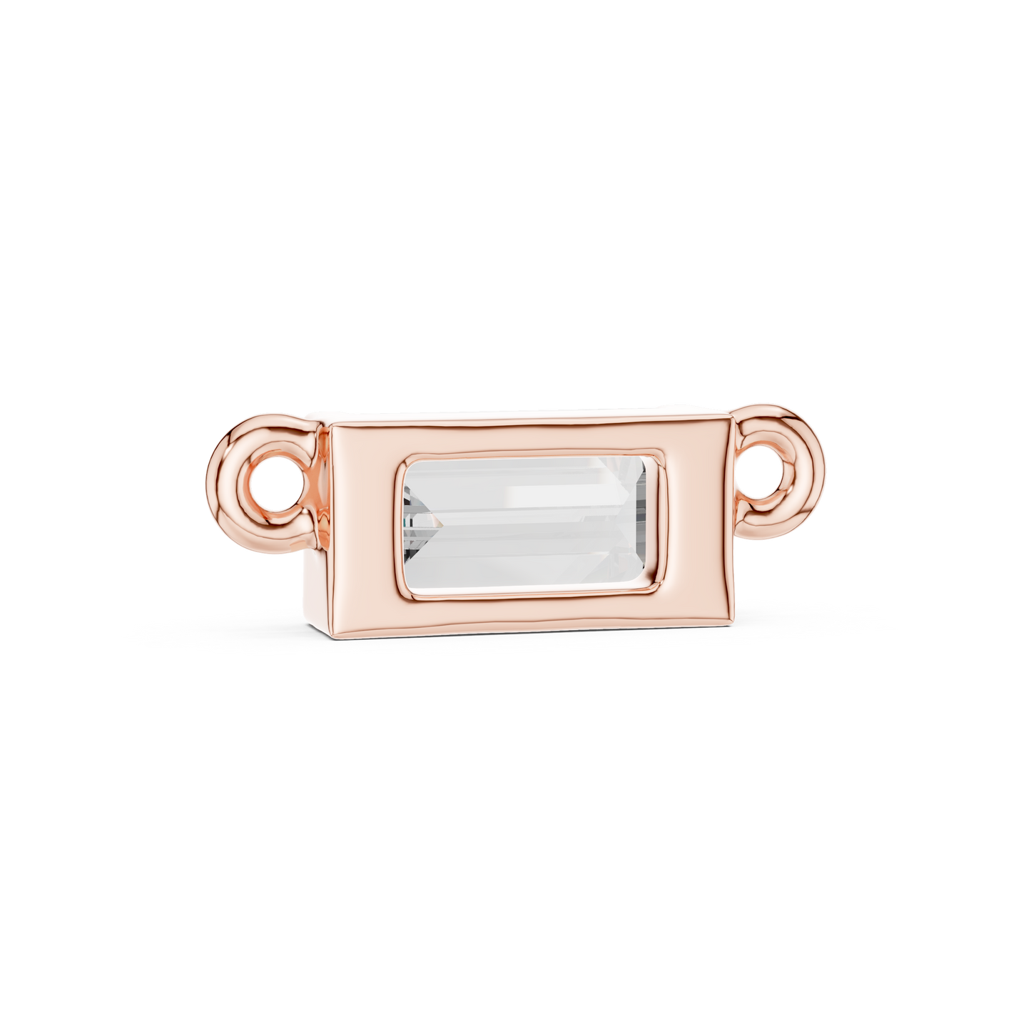 Classic Emerald Cut Lab-Grown Diamond Solitaire Pendant | 14K Yellow Gold