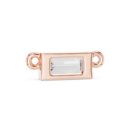 Classic Emerald Cut Lab-Grown Diamond Solitaire Pendant | 14K Yellow Gold