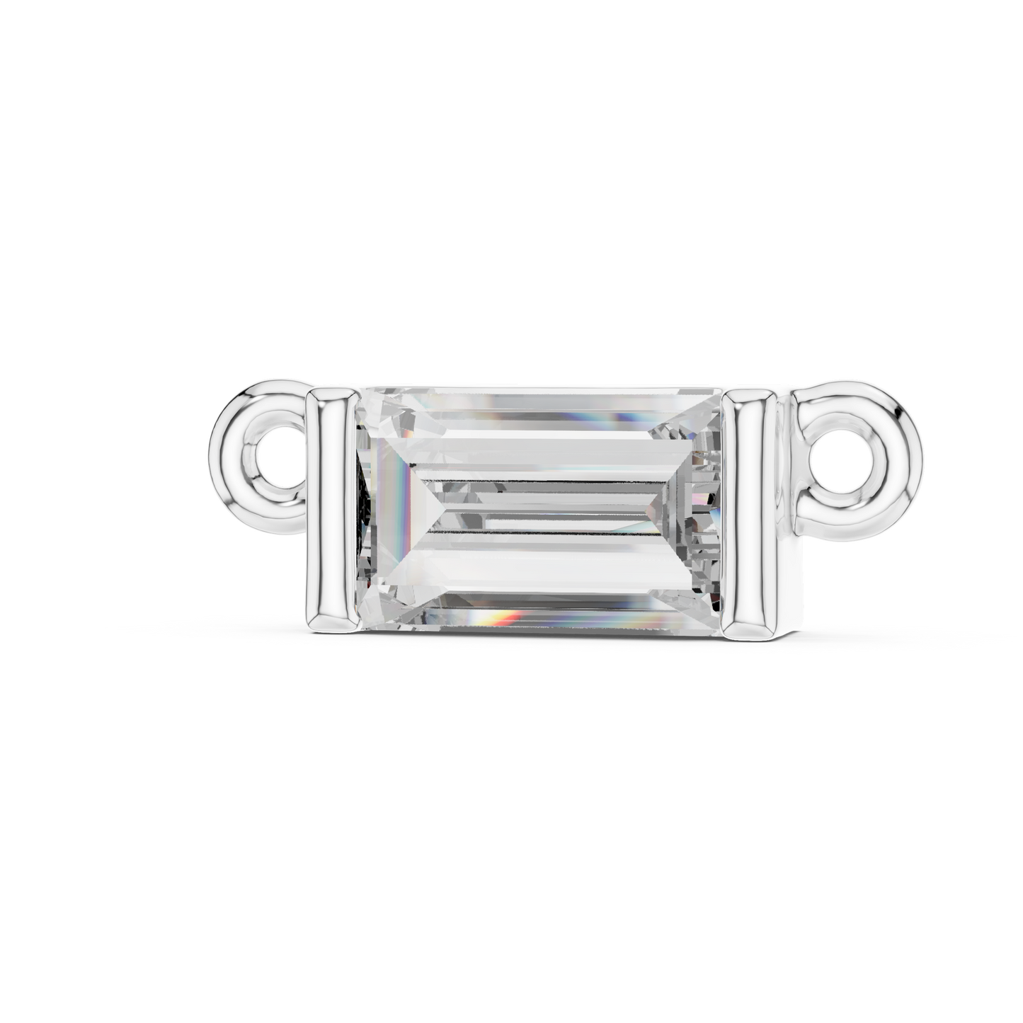 Classic Emerald Cut Lab-Grown Diamond Solitaire Pendant | 14K Yellow Gold