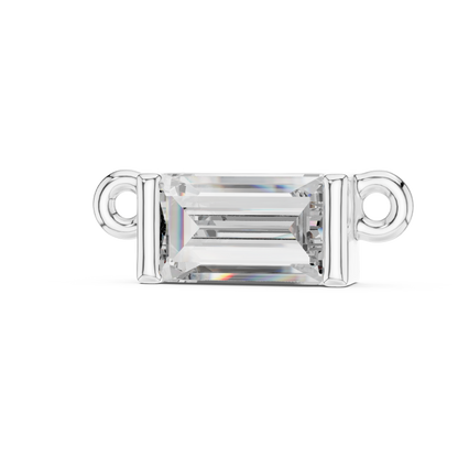 Classic Emerald Cut Lab-Grown Diamond Solitaire Pendant | 14K Yellow Gold