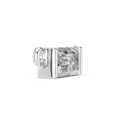 Classic Emerald Cut Lab-Grown Diamond Solitaire Pendant | 14K Yellow Gold