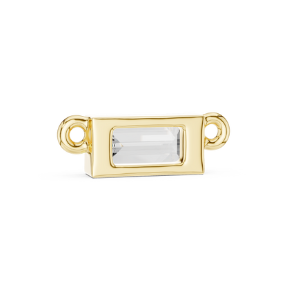 Classic Emerald Cut Lab-Grown Diamond Solitaire Pendant | 14K Yellow Gold