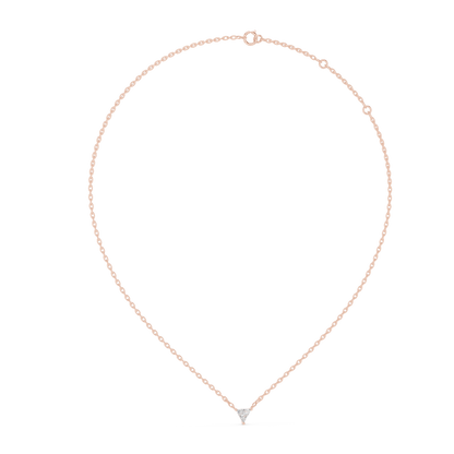 Trillion Cut Lab-Grown Diamond Solitaire Pendant in 14K Yellow Gold