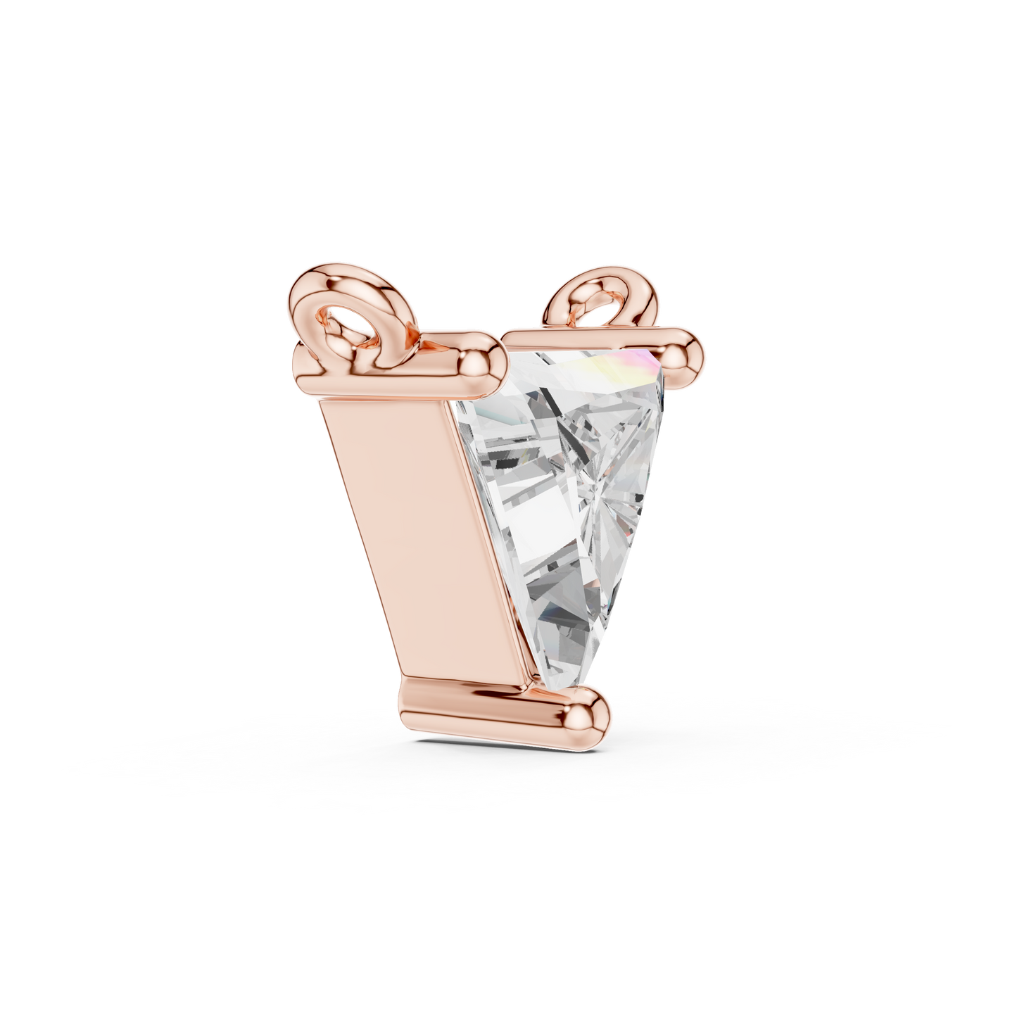 Trillion Cut Lab-Grown Diamond Solitaire Pendant in 14K Yellow Gold