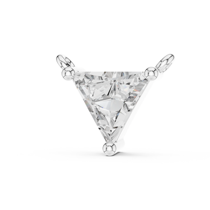 Trillion Cut Lab-Grown Diamond Solitaire Pendant in 14K Yellow Gold