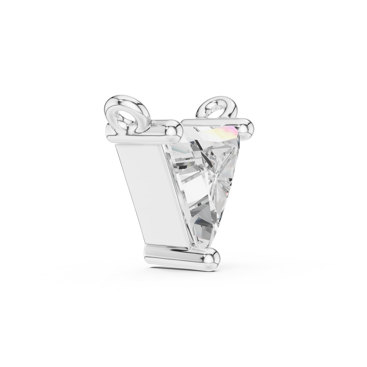 Trillion Cut Lab-Grown Diamond Solitaire Pendant in 14K Yellow Gold