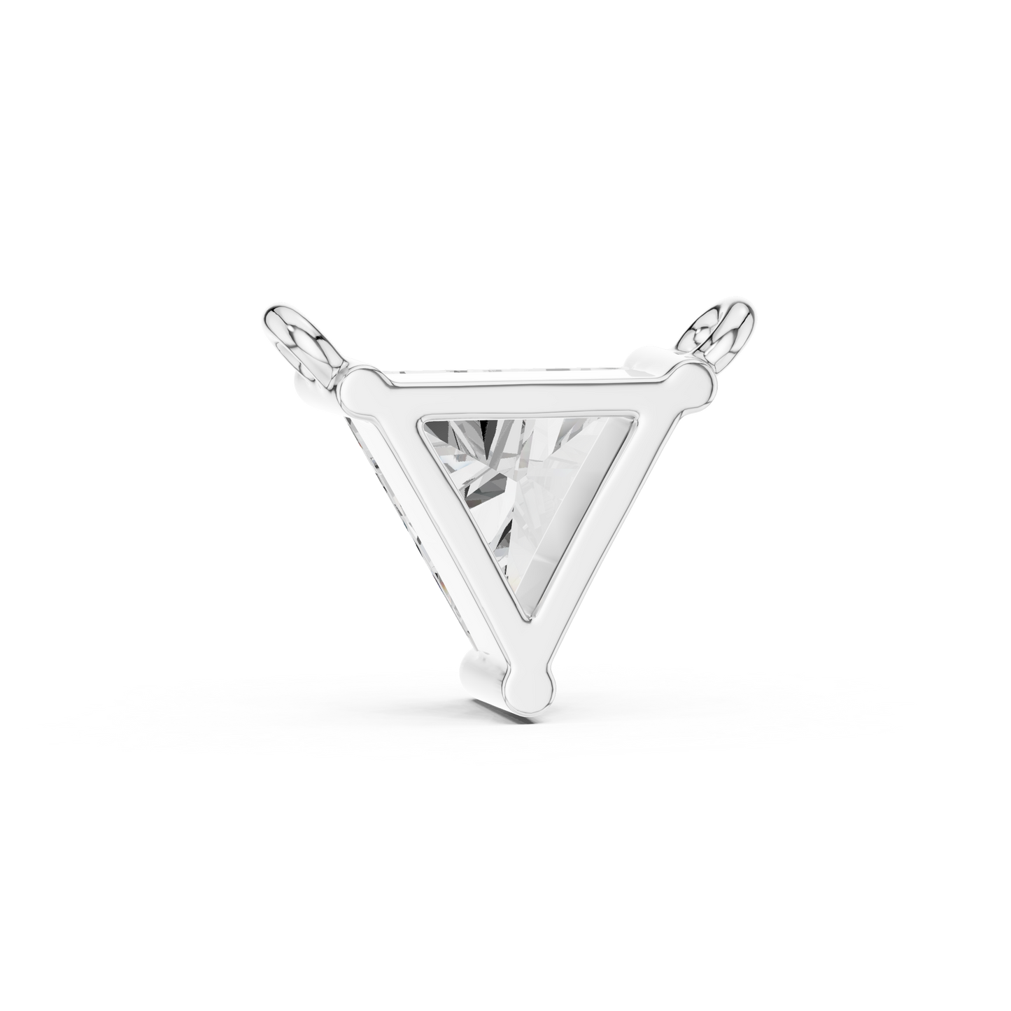 Trillion Cut Lab-Grown Diamond Solitaire Pendant in 14K Yellow Gold