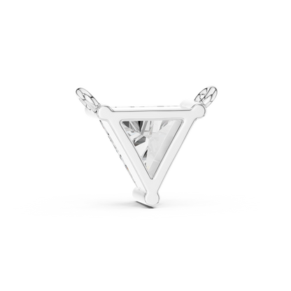 Trillion Cut Lab-Grown Diamond Solitaire Pendant in 14K Yellow Gold