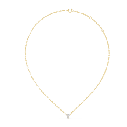 Trillion Cut Lab-Grown Diamond Solitaire Pendant in 14K Yellow Gold