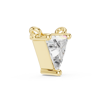 Trillion Cut Lab-Grown Diamond Solitaire Pendant in 14K Yellow Gold