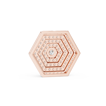 Hexagon Cluster Lab-Grown Diamond Casual Pendant in 14K White Gold