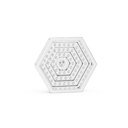 Hexagon Cluster Lab-Grown Diamond Casual Pendant in 14K White Gold