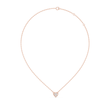 Delicate Heart Lab-Grown Diamond Pendant in Yellow Gold