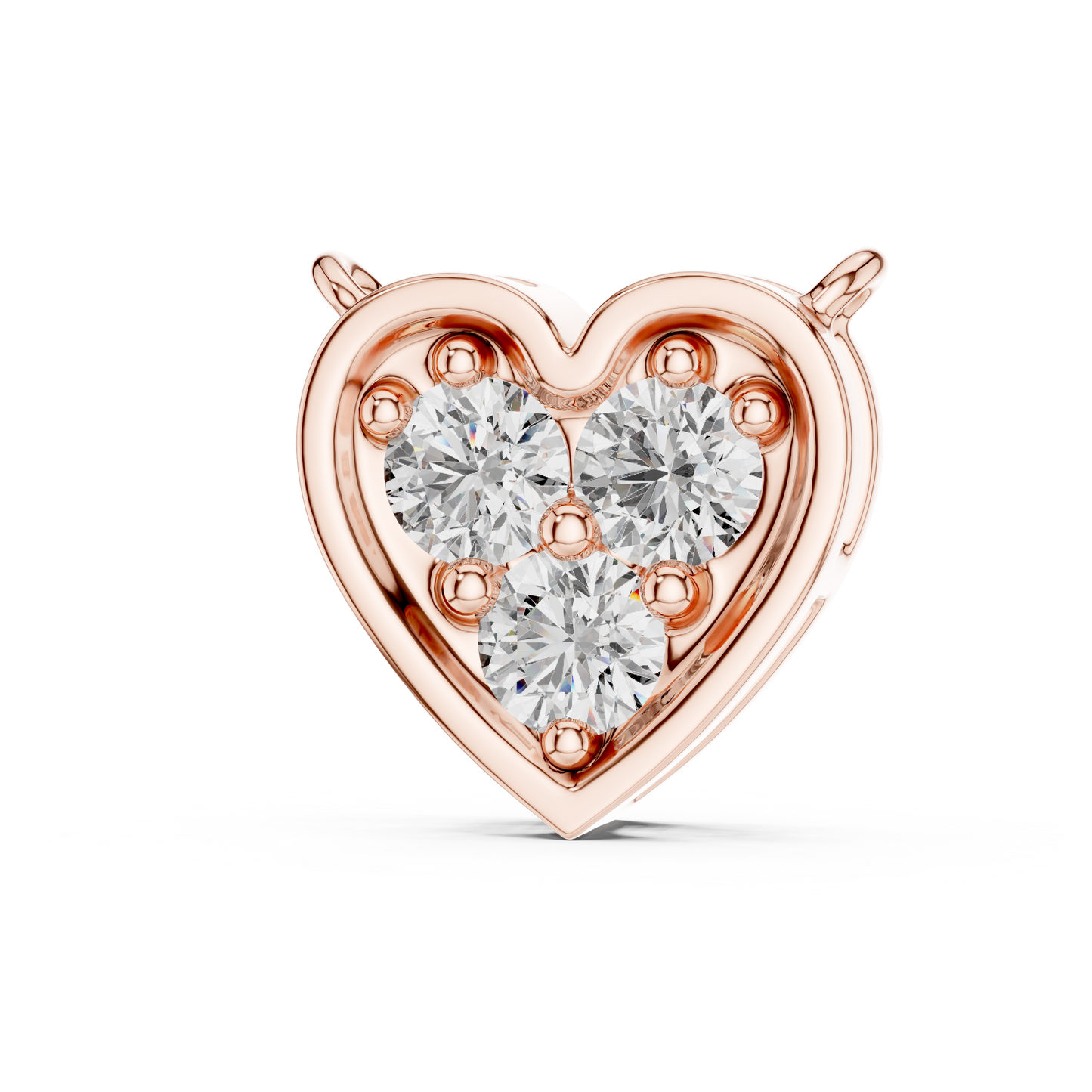 Delicate Heart Lab-Grown Diamond Pendant in Yellow Gold