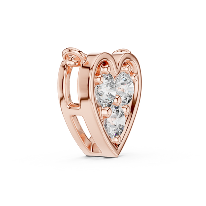 Delicate Heart Lab-Grown Diamond Pendant in Yellow Gold