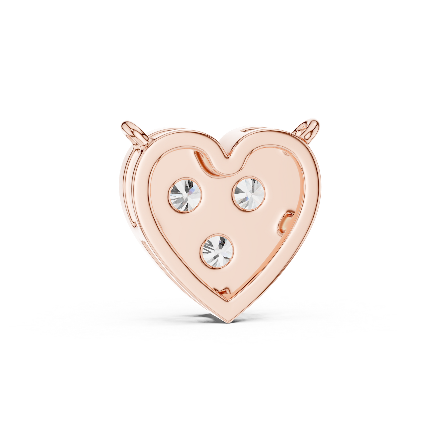 Delicate Heart Lab-Grown Diamond Pendant in Yellow Gold