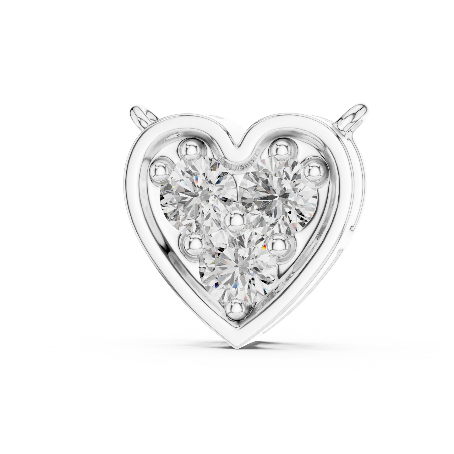 Delicate Heart Lab-Grown Diamond Pendant in Yellow Gold