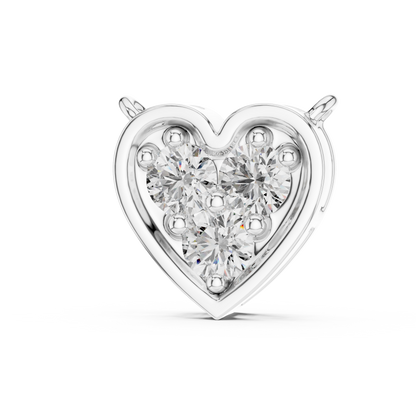 Delicate Heart Lab-Grown Diamond Pendant in Yellow Gold