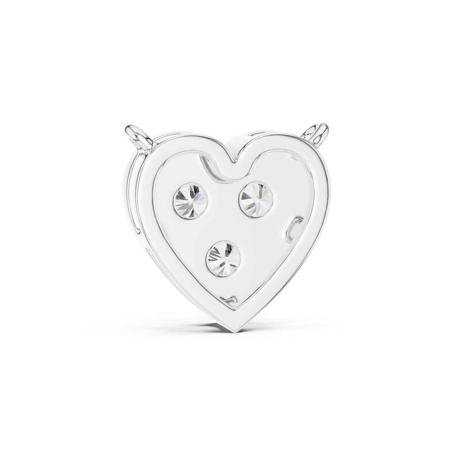 Delicate Heart Lab-Grown Diamond Pendant in Yellow Gold