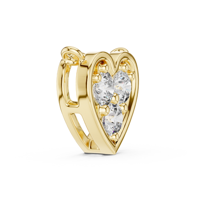 Delicate Heart Lab-Grown Diamond Pendant in Yellow Gold