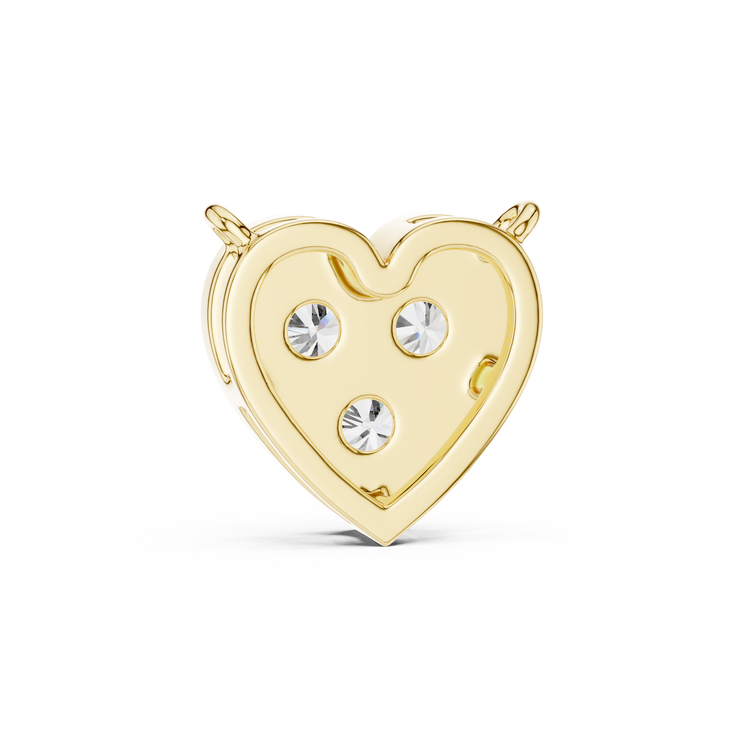 Delicate Heart Lab-Grown Diamond Pendant in Yellow Gold