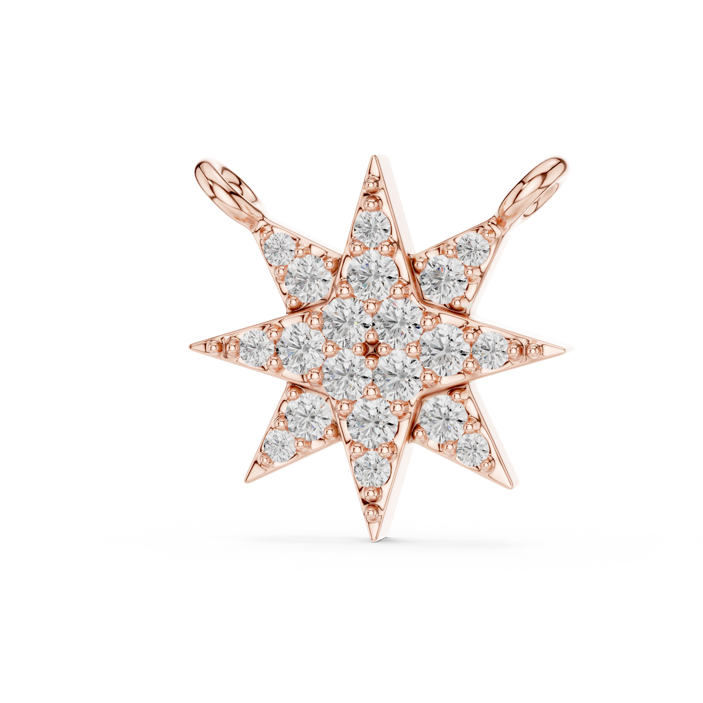 Celestial Delicate Star Lab-Grown Diamond Pendant in White Gold